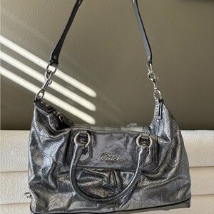 Coach Ashley Metallic Leather Shoulder Bag